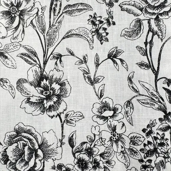 Joie Black & White Floral Print 100 Linen Longline Business Casual Blazer Jacket - Picture 10 of 12